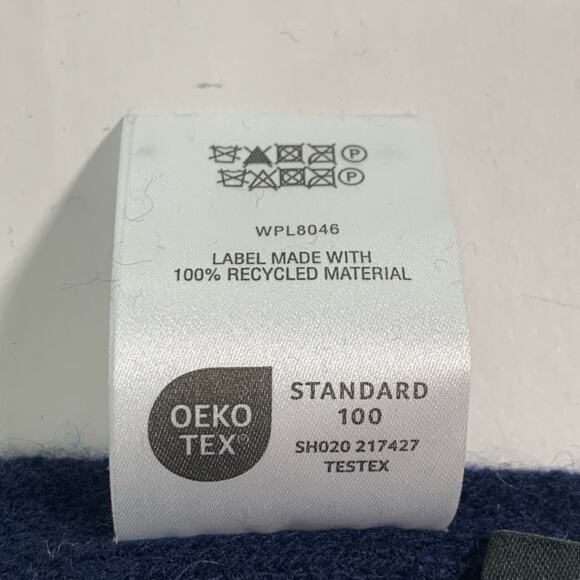 Charter Club 100% Cashmere Oversized Scarf Ribbed Admiral Navy Soft - Picture 6 of 10